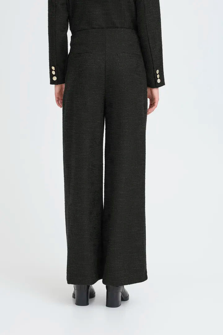 ICHI Kate Gleam Wide Pant in Black - 20124868
