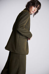 Ichi Kate Jacquard Oversized Blazer-Black Lizard Herringbone-20121605