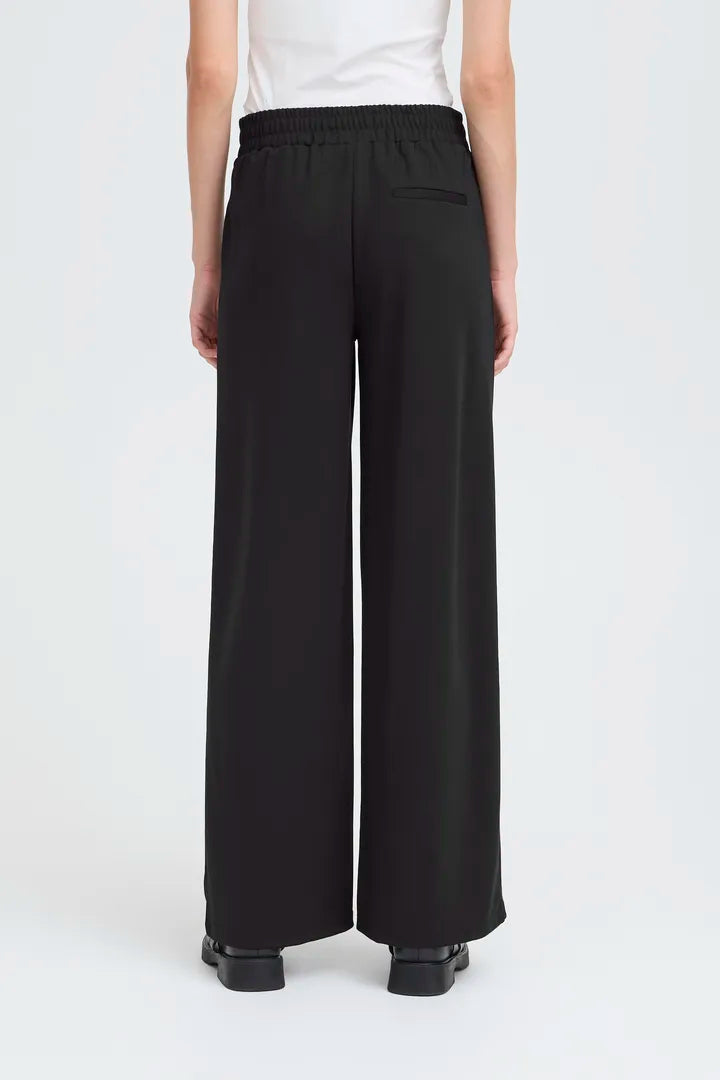 ICHI Kate Sus Long Wide Pant in Black - 20118337