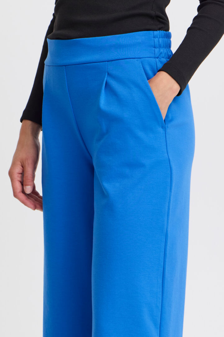 ICHI Kate Sus Long Wide Pant in Strong Blue - 20118337