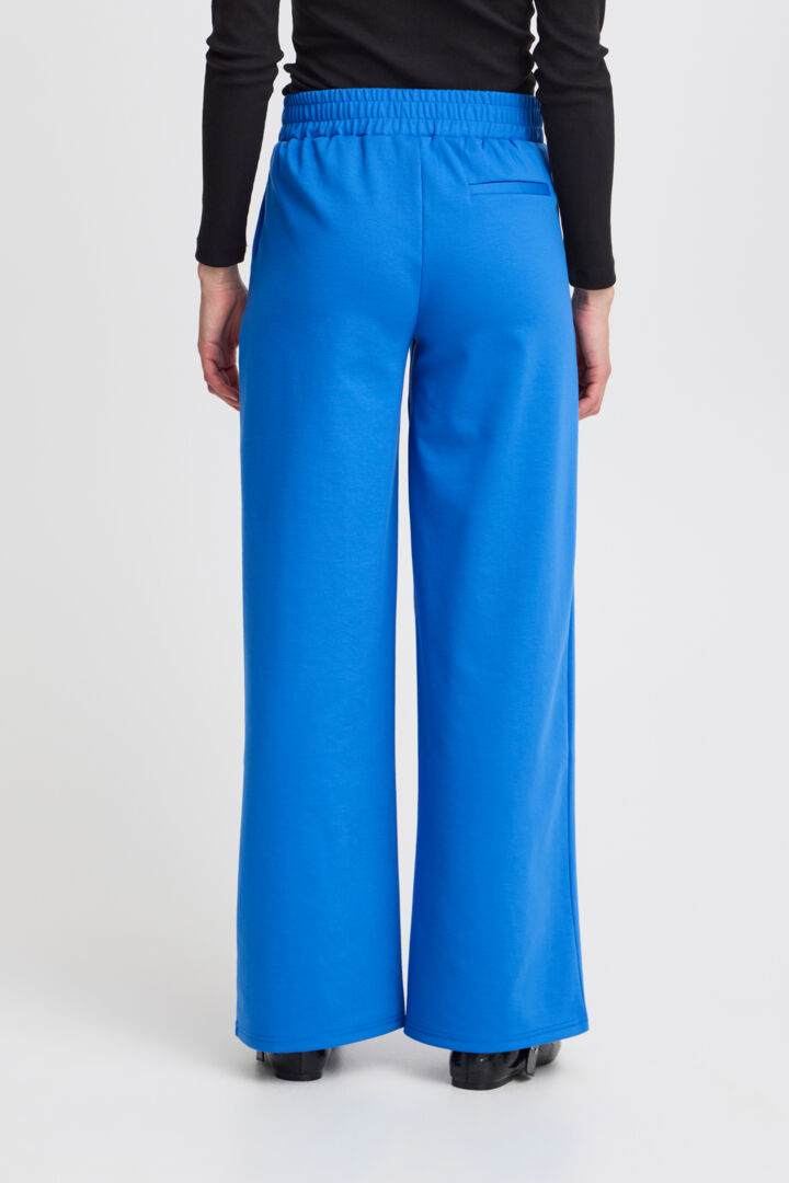 ICHI Kate Sus Long Wide Pant in Strong Blue - 20118337
