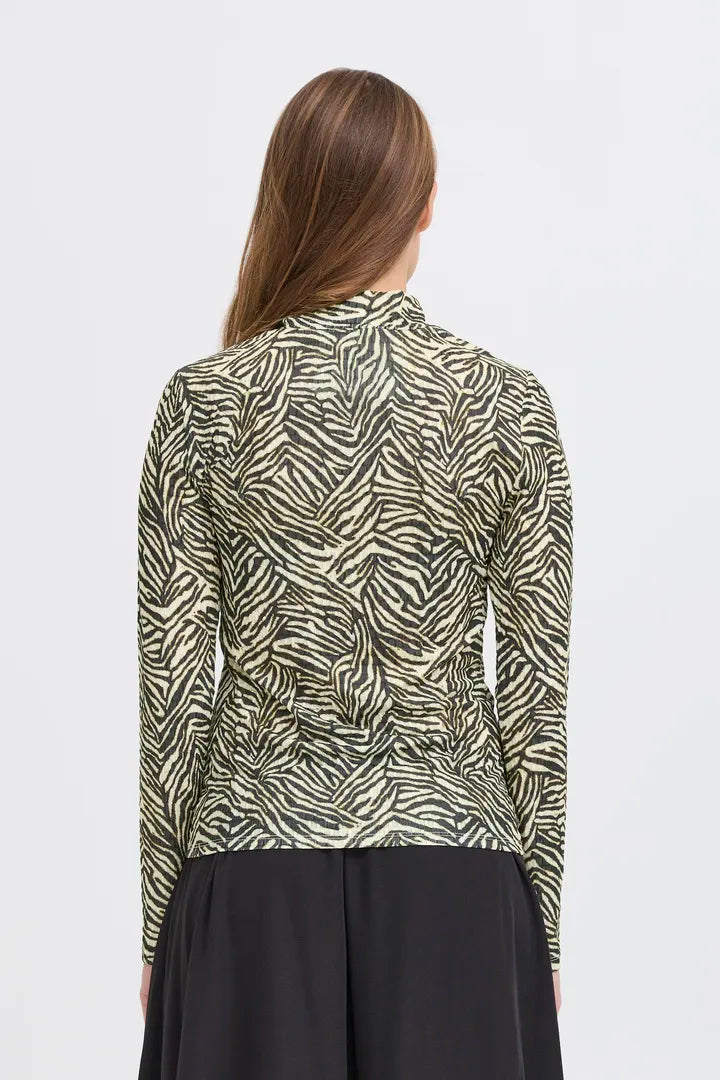 Ichi Lava Blouse in Animal Print - 20124638