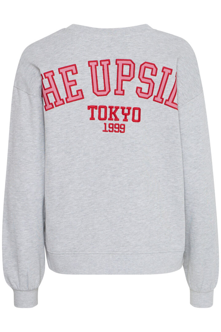 Ichi Lela Sweatshirt-Light Grey Melange-20122472