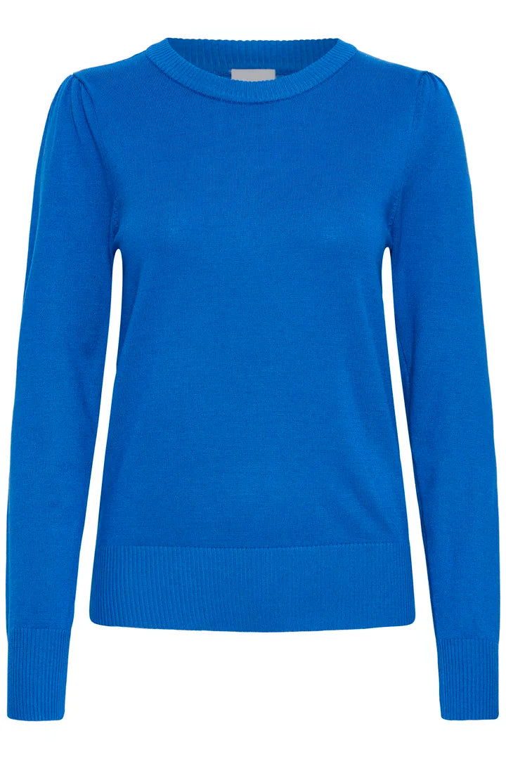 ICHI Luls Puff Long Sleeve in Nebulas Blue - 20126030