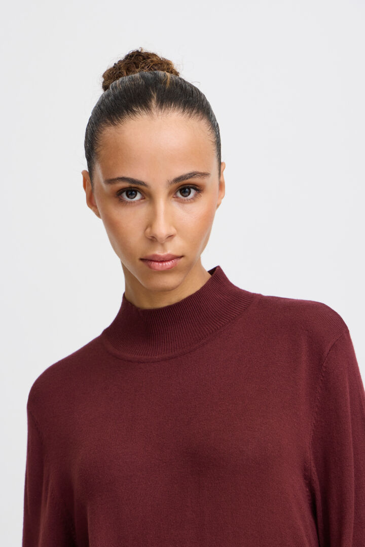 Ichi Mafa Turtle Neck Jumper-Port Royale-20107646