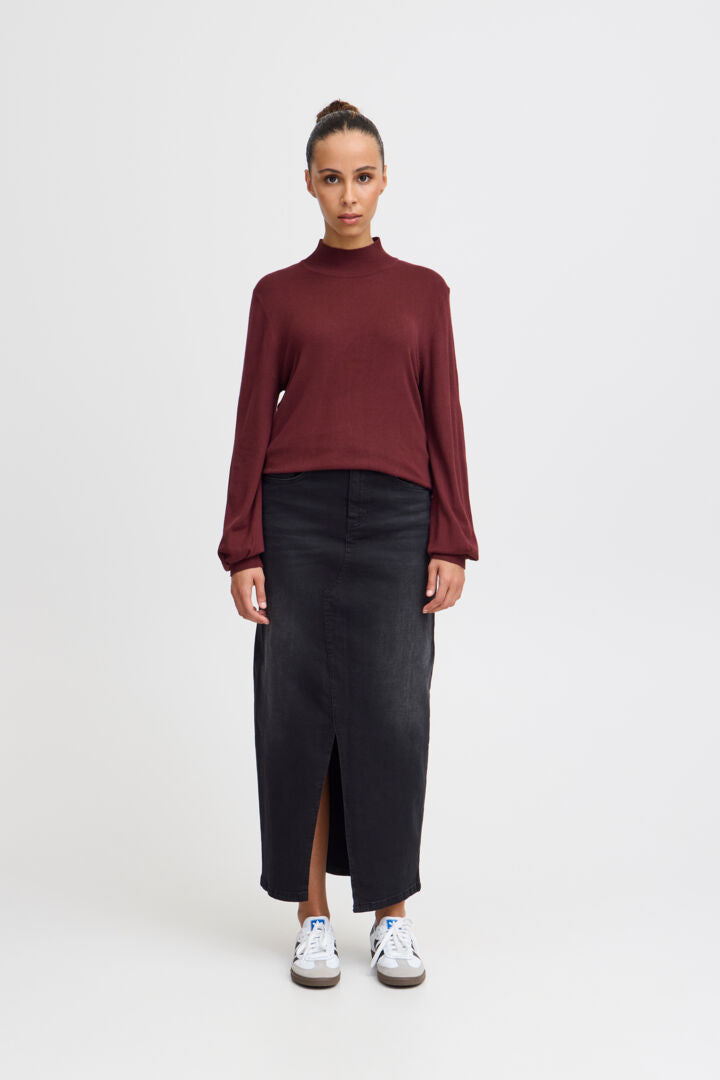 Ichi Mafa Turtle Neck Jumper-Port Royale-20107646