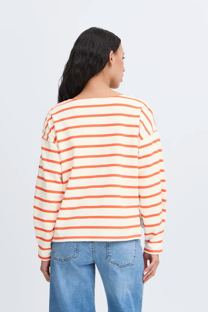 ICHI Magga Sweatshirt in Magga Stripe - 20124153