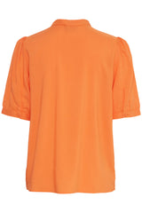Ichi Main Short Sleeved Shirt-Coral Rose-20118437