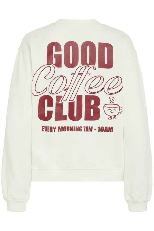 ICHI Merella Brushed Sweatshirt in Cloud - 20124589