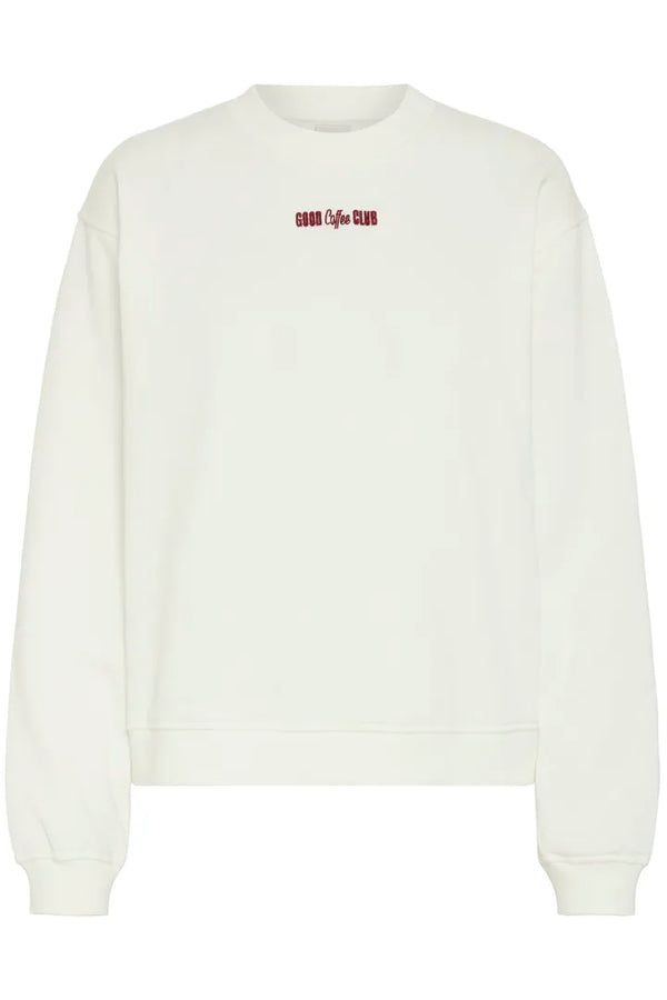 ICHI Merella Brushed Sweatshirt in Cloud - 20124589