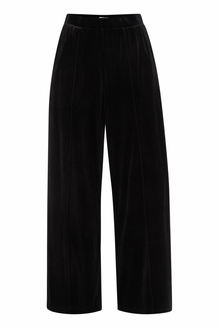 ichi nana trousers black velvet evalucia boutique perth scotland