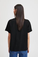 Ichi Palmer Loose Fit T Shirt-Black-20119365