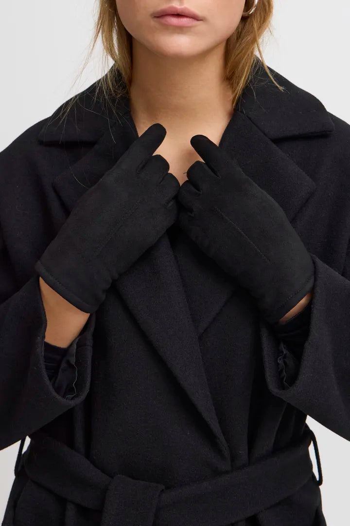 Ichi Pammi Gloves, Black, EvaLucia Boutique, Perth, Scotland