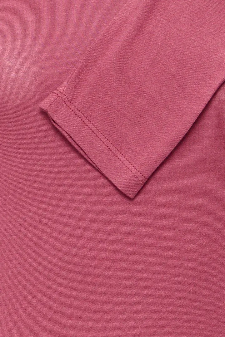 ICHI Philuca Long Sleeve Top in Maroon - 20117290