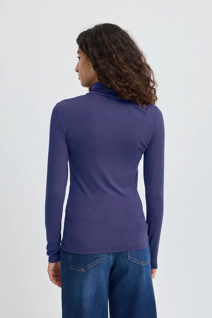 ICHI Philuca Long Sleeved Top in Patriot Blue - 20113342