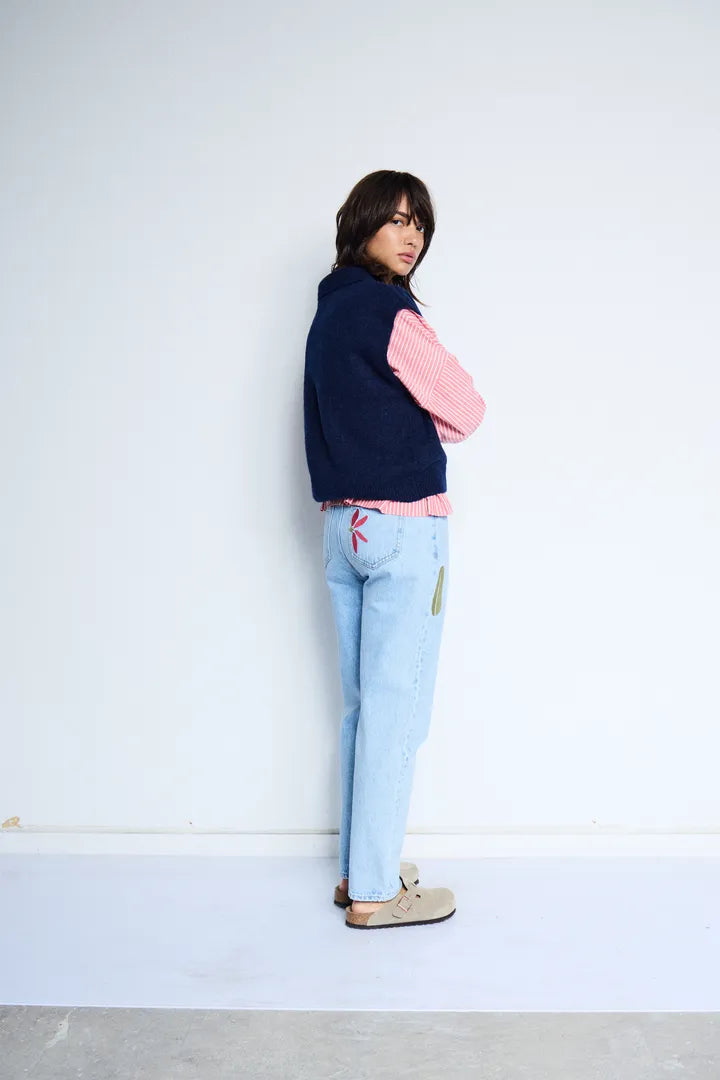 ICHI Povoke Slipover in Blueprint - 20125164