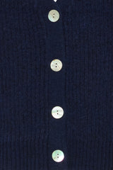 Ichi Povoke Knitted Waistcoat-Medieval Blue-20122554