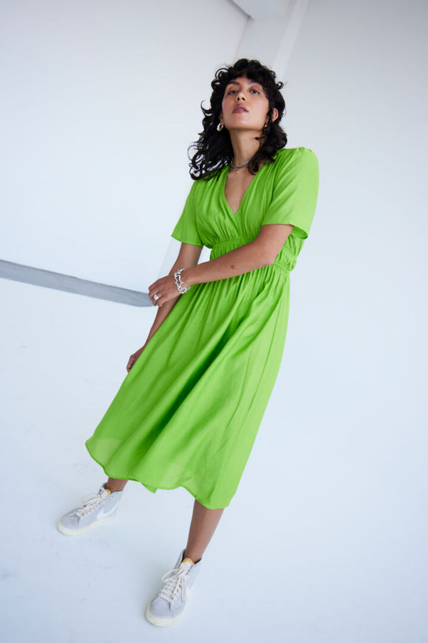 ichi quilla dress greenery evalucia boutique perth scotland