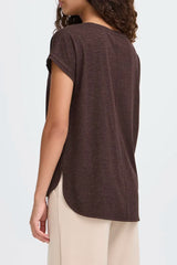 Ichi Rebel T Shirt in Coffee Bean - 20109945