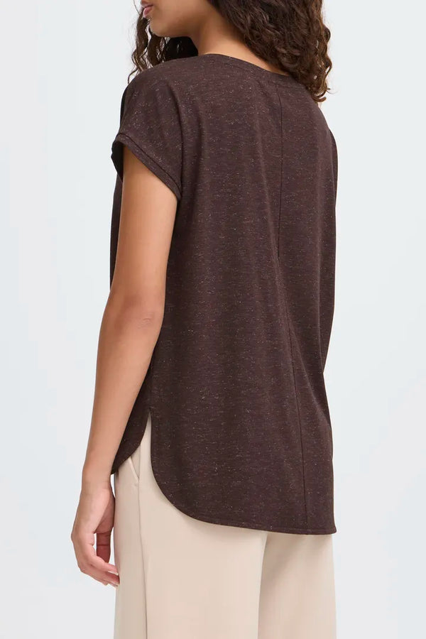 Ichi Rebel T Shirt in Coffee Bean - 20109945