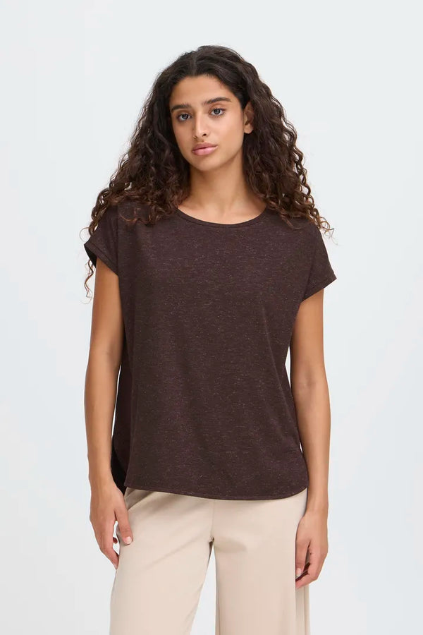 Ichi Rebel T Shirt in Coffee Bean - 20109945