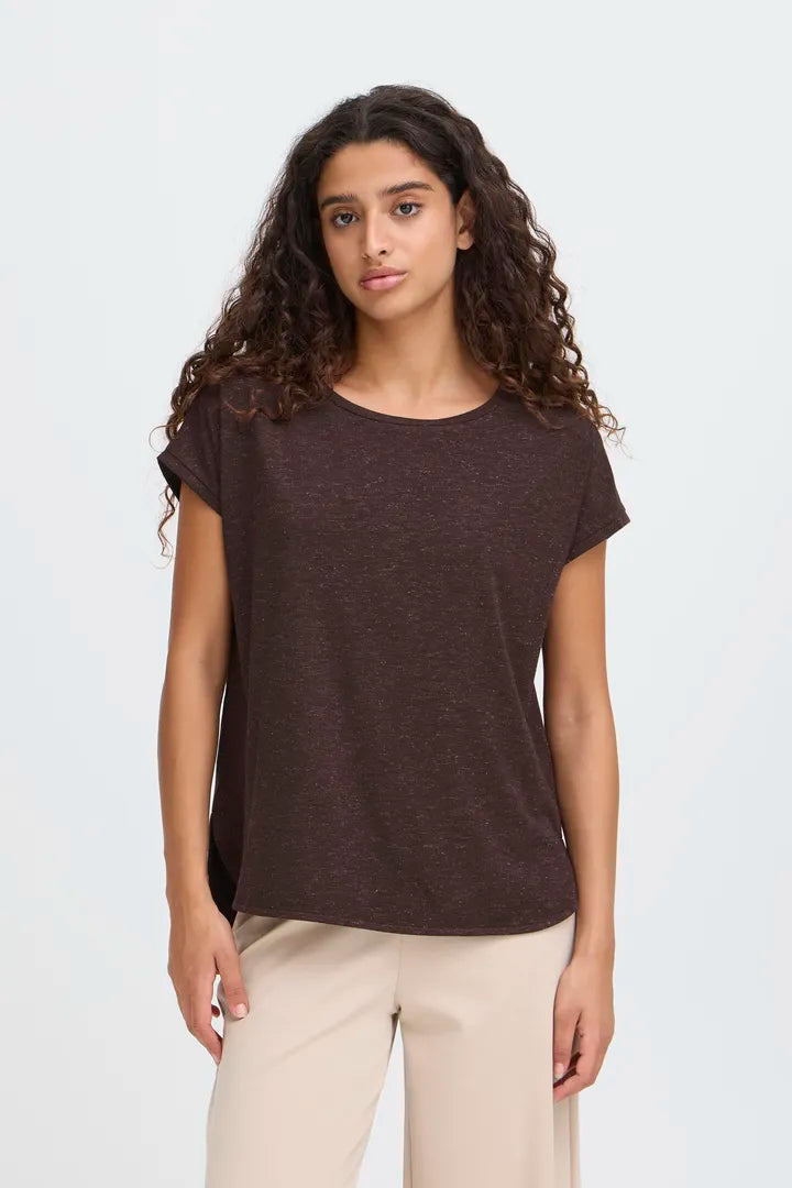 Ichi Rebel T Shirt in Coffee Bean - 20109945