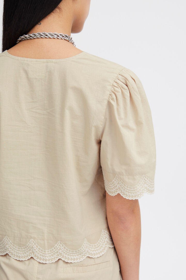 Ichi Saidi Shirt-Oxford Tan-20121045