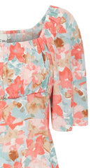 Ichi Sanora Short Dress-Multi Flower-20121263