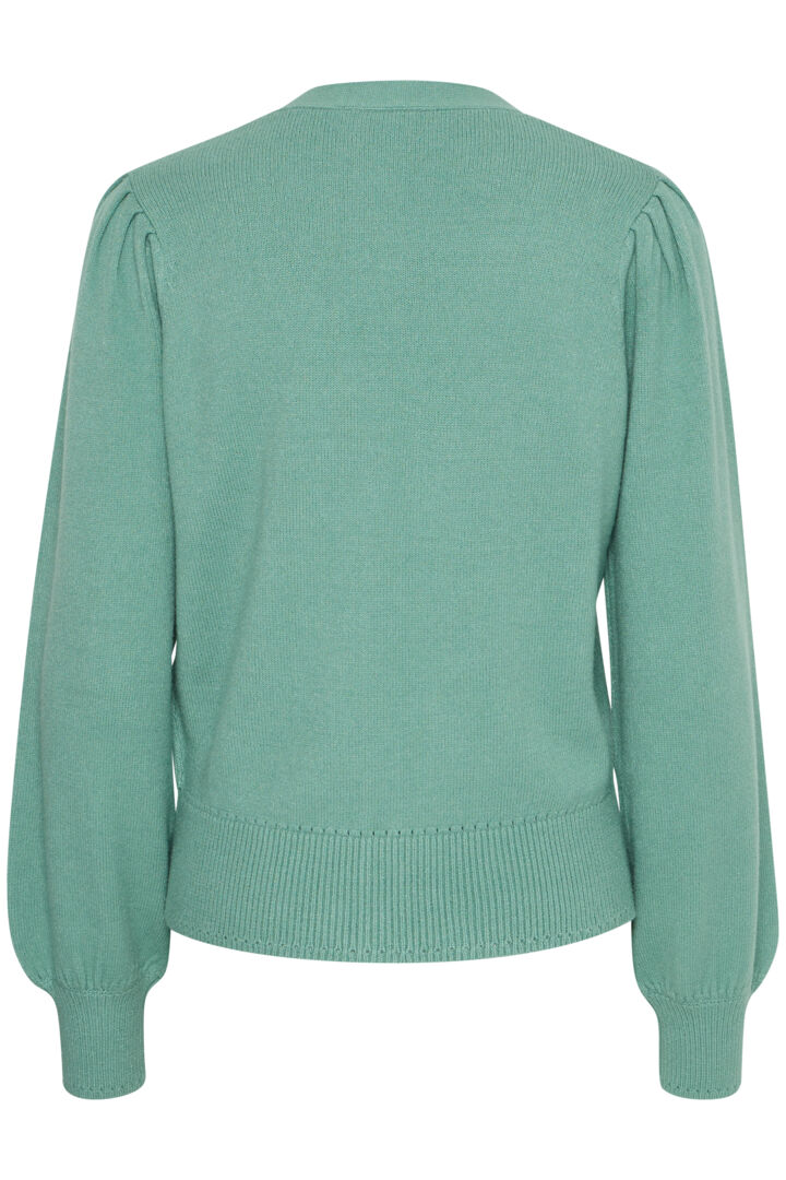 Ichi Sella Cardigan in Beryl Green-20122570