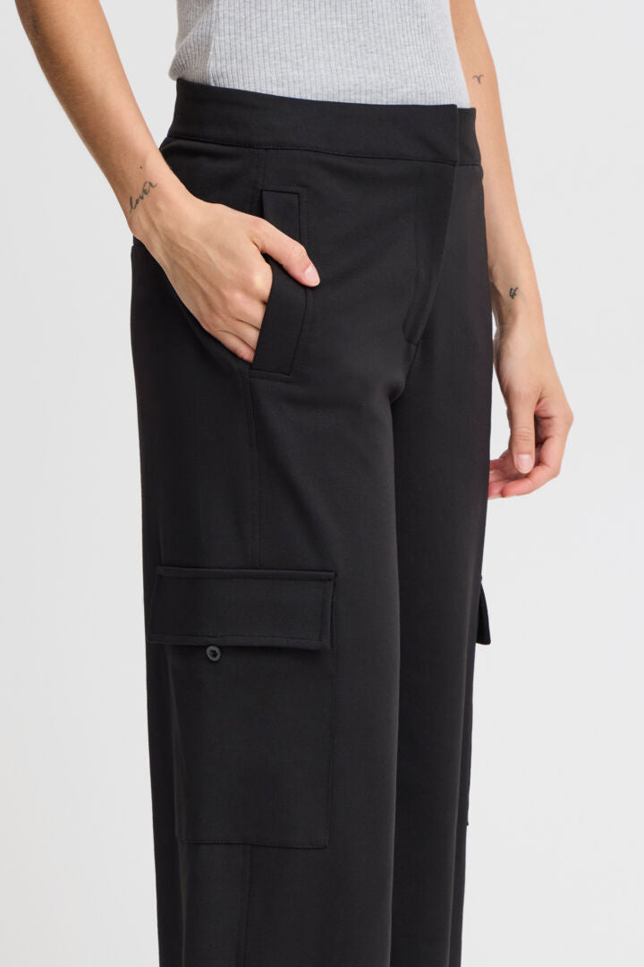 Ichi Simonse Trousers-Black-20121795