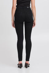 Ichi Twiggy Slim High Waist Jeans-Black-20122631