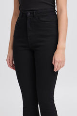 Ichi Twiggy Slim High Waist Jeans-Black-20122631