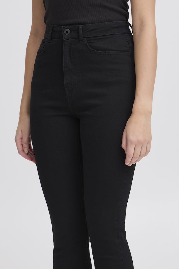 Ichi Twiggy Slim High Waist Jeans-Black-20122631