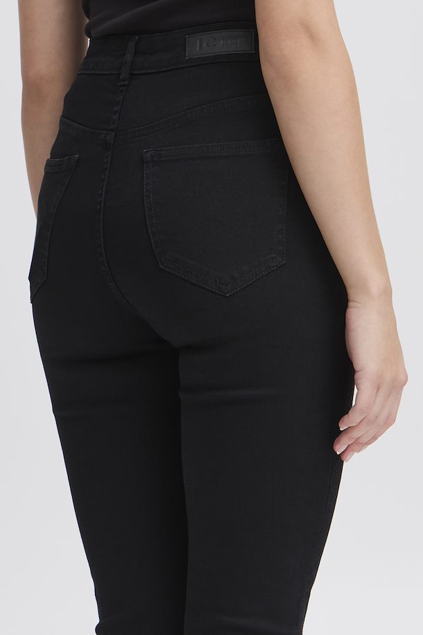 Ichi Twiggy Slim High Waist Jeans-Black-20122631