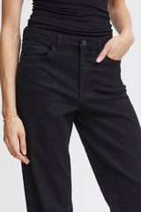 Ichi Twiggy Straight Leg Jeans-Black-20119128