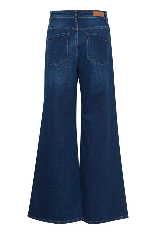 Ichi Twiggy Wide Leg Jeans-Dark Blue-20119022