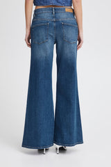 Ichi Twiggy Wide Leg Jeans-Medium Blue - 20119022