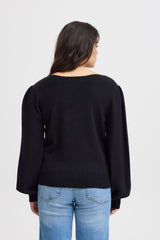 Ichi Virelle Jumper-Black-20121631