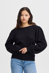 ichi virelle jumper black evalucia boutique perth scotland