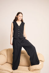 ichi zimmie trousers black evalucia boutique perth scotland