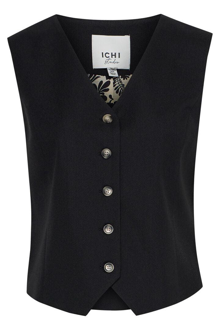 Ichi Zimmie Waistcoat-Black-20122498