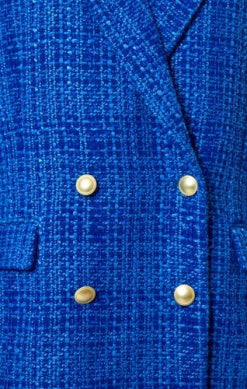 French Connection Azzura Tweed Blazer-Light Blue Depths-75VAN