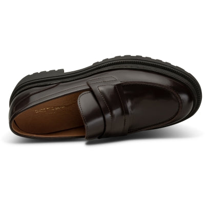 Shoe The Bear Iona Saddle Loafer-Bordeaux High Shine-STB2070