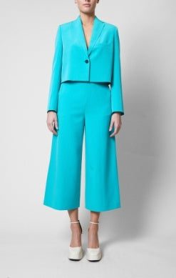 French Connection Echo Crepe Culottes-Jaded Teal-74VBC
