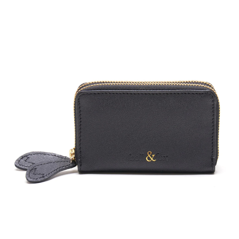 bell & fox ava double zip purse black leather evalucia boutique perth scotland