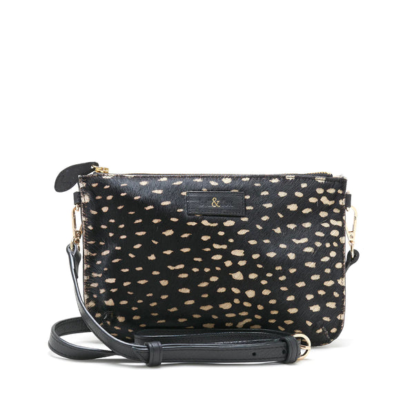 Bell & Fox Izzy Crossbody Bag in Black and White Dot