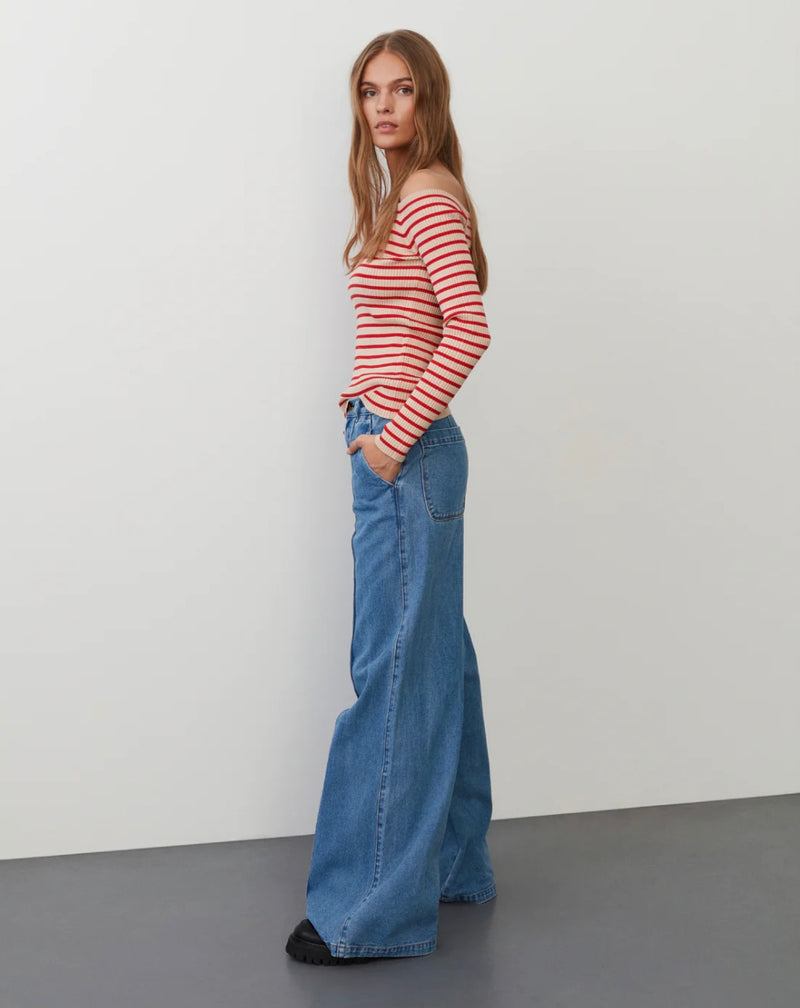 Sofie Schnoor Trousers-Denim Blue-S233208