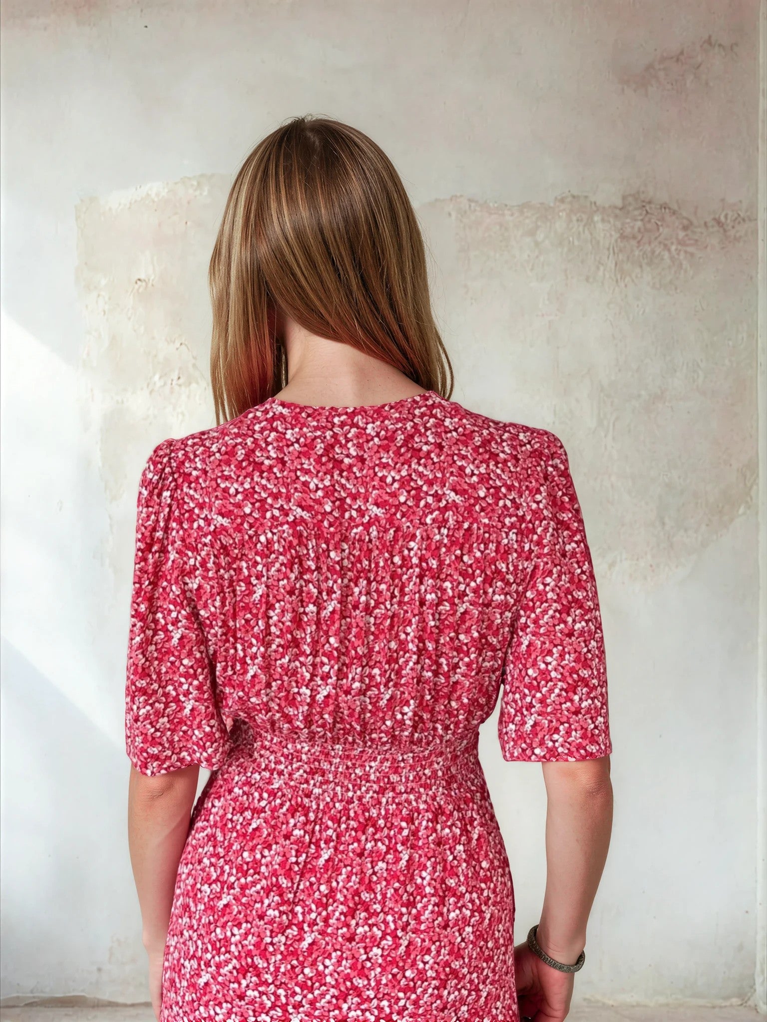 Sirens - Imelda Dress in Ditsy Red