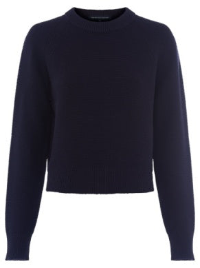 French Connection Lilly Mozart Crew Neck Jumper in Blackout - 78KZF