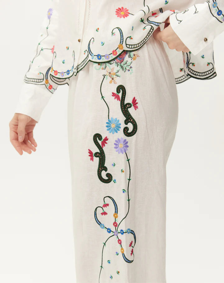 Me369 Alex Wide Pants in Linen Kisses